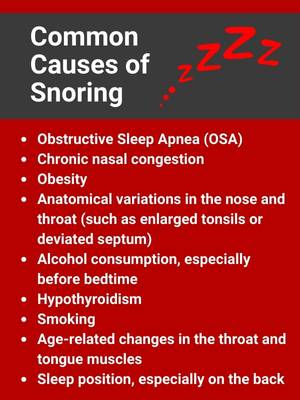 common causes for snoring nampa ent near you